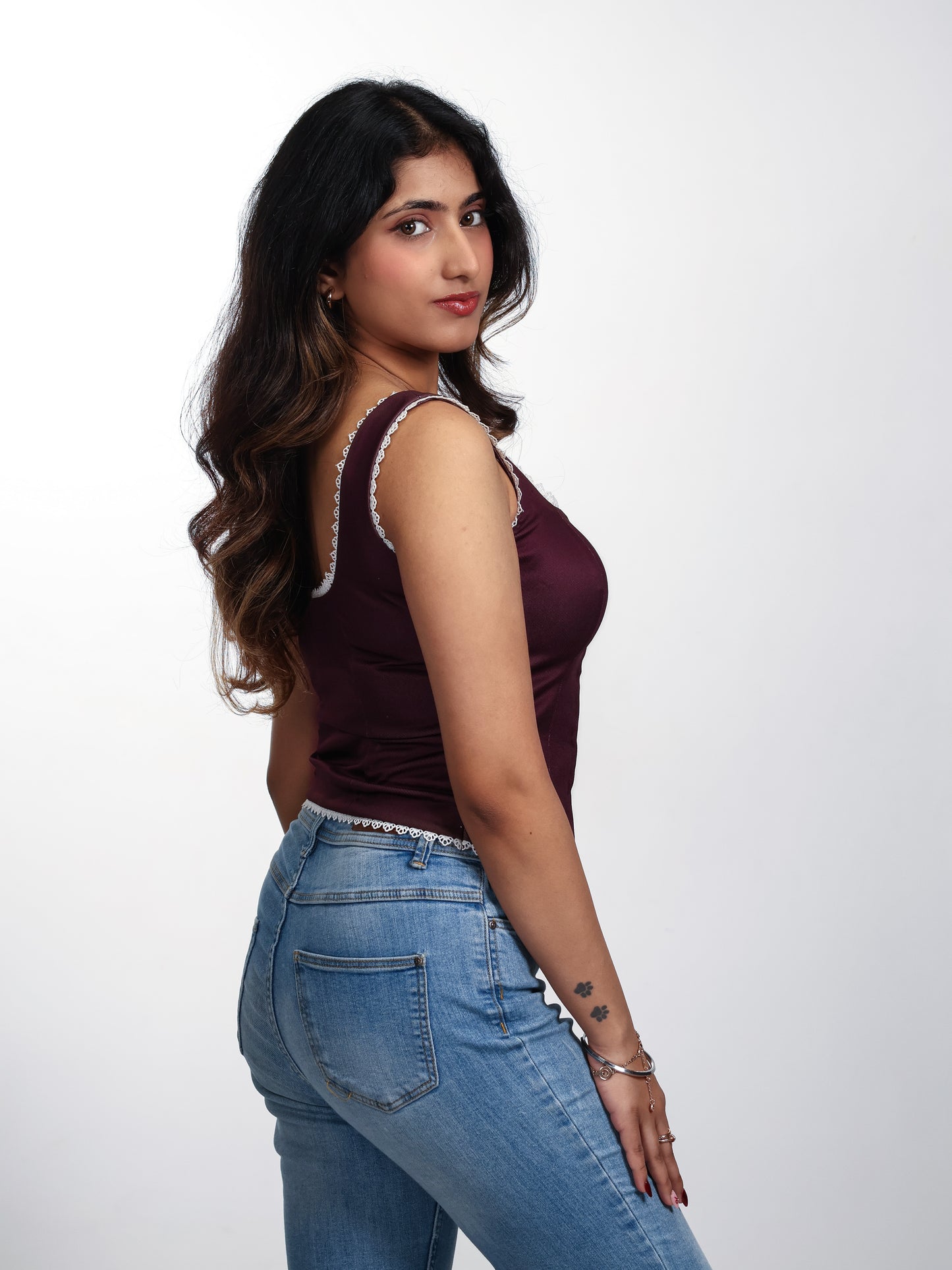 corset top side, sleeveless top, cottagecore