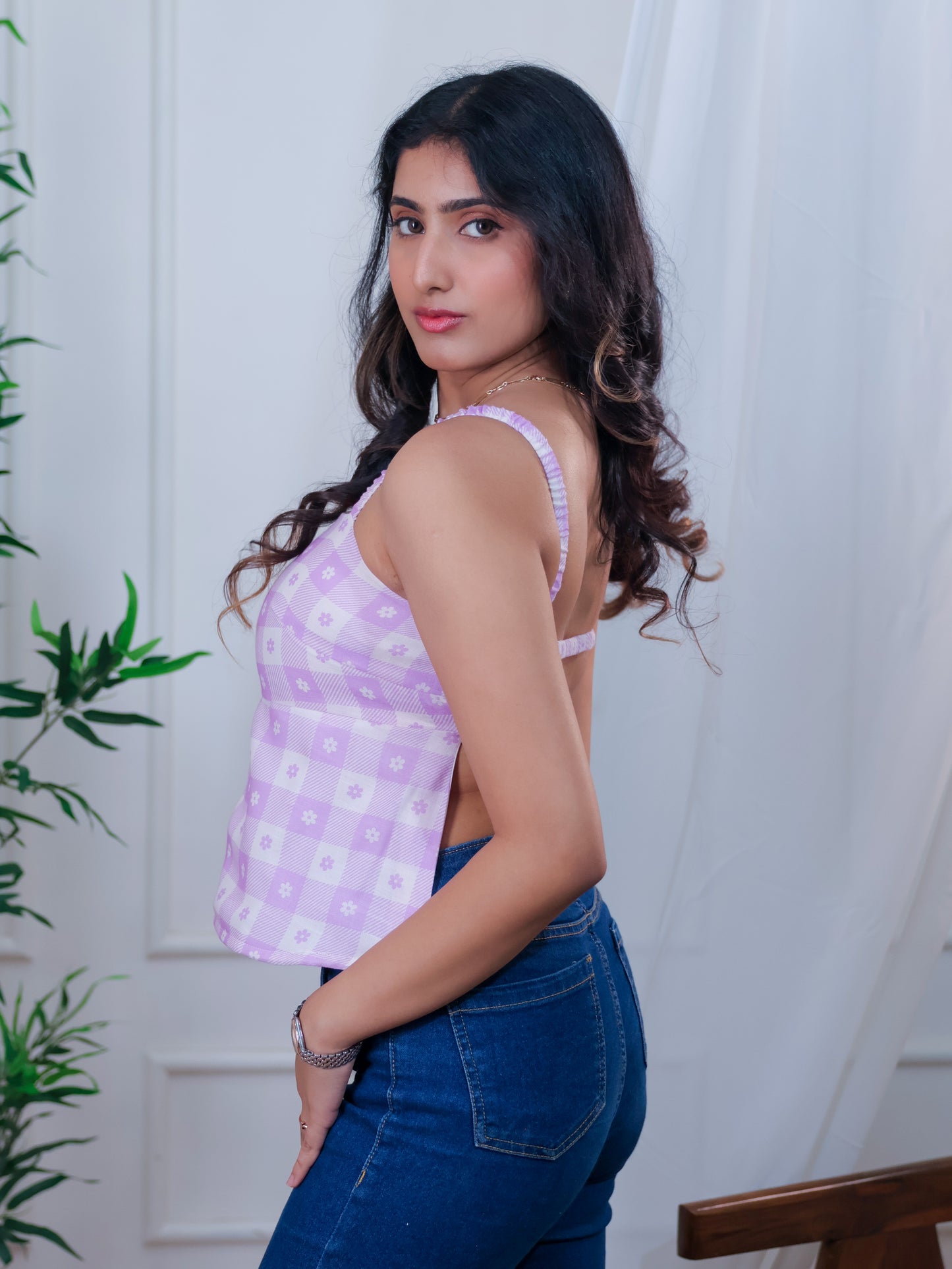 Backless top, Gingham top, Back Photo