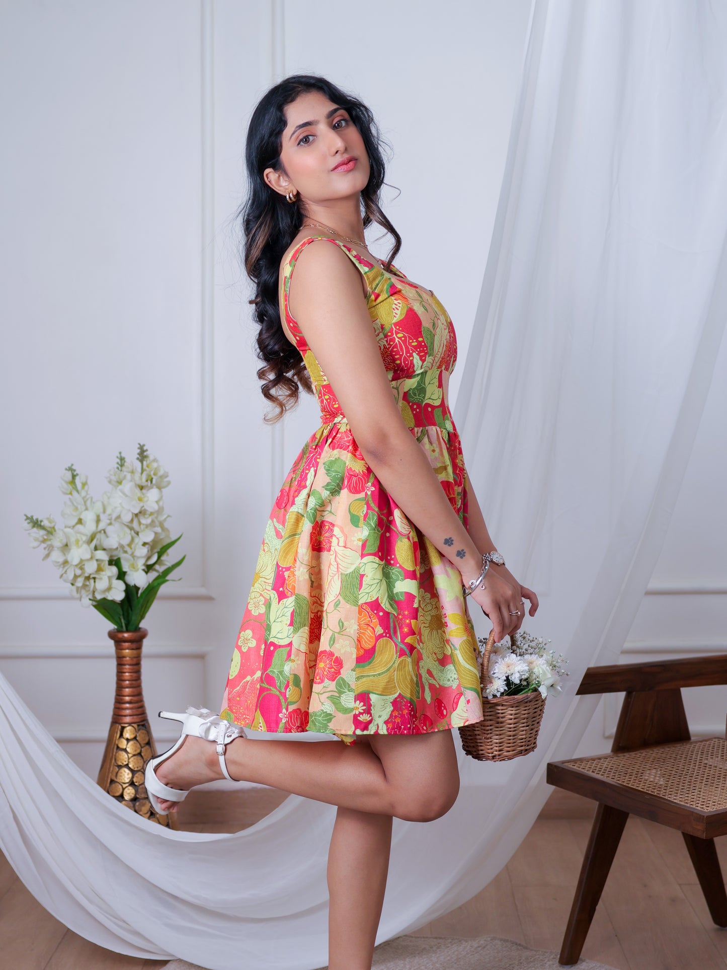 Wonder Whirl Fit & Flare Printed Short Dress