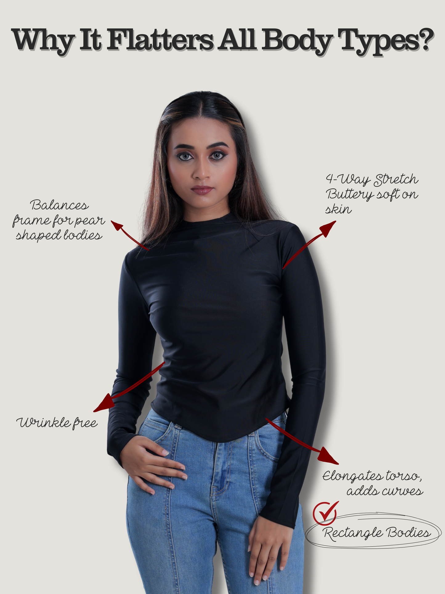 Obsidian Black Full Sleeve Top
