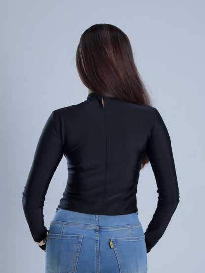 Obsidian Black Full Sleeve Top