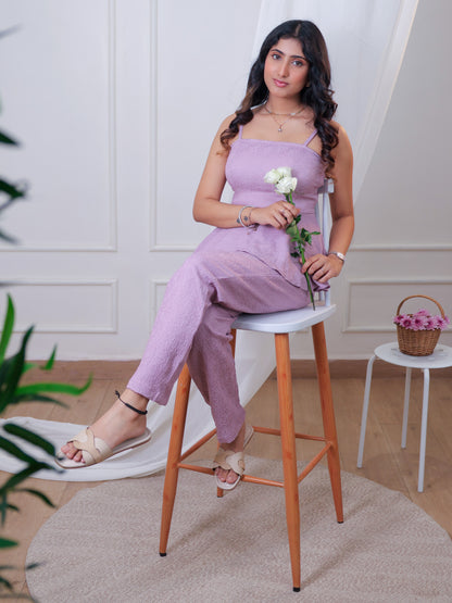 Peplum corset co-ord set, front photo
