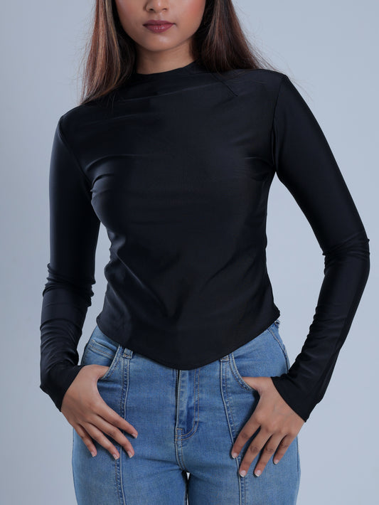 Obsidian Black Full Sleeve Top