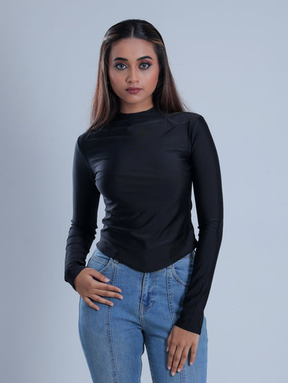 Obsidian Black Full Sleeve Top